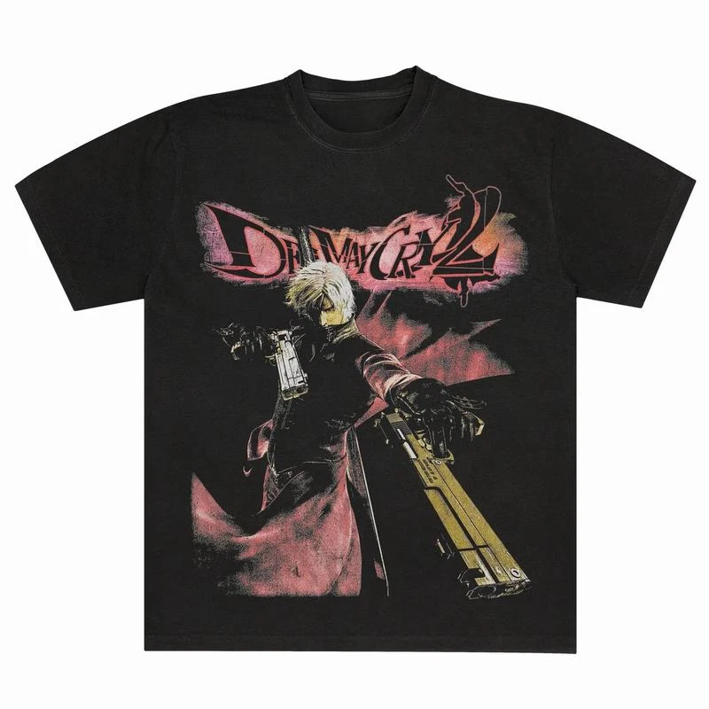 Retro Gaming T Shirt - デビルメイクライ 2 ダンテ Tシャツ ゲームテーマギフト Tシャツ