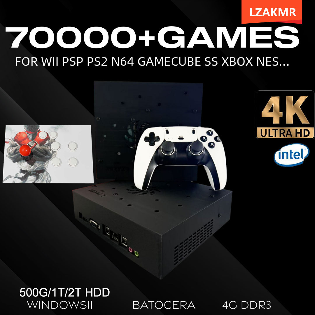 Retro Gaming N64 - レトロゲームコンソール 70000+ゲーム 2TB T8搭載 Wii PS2