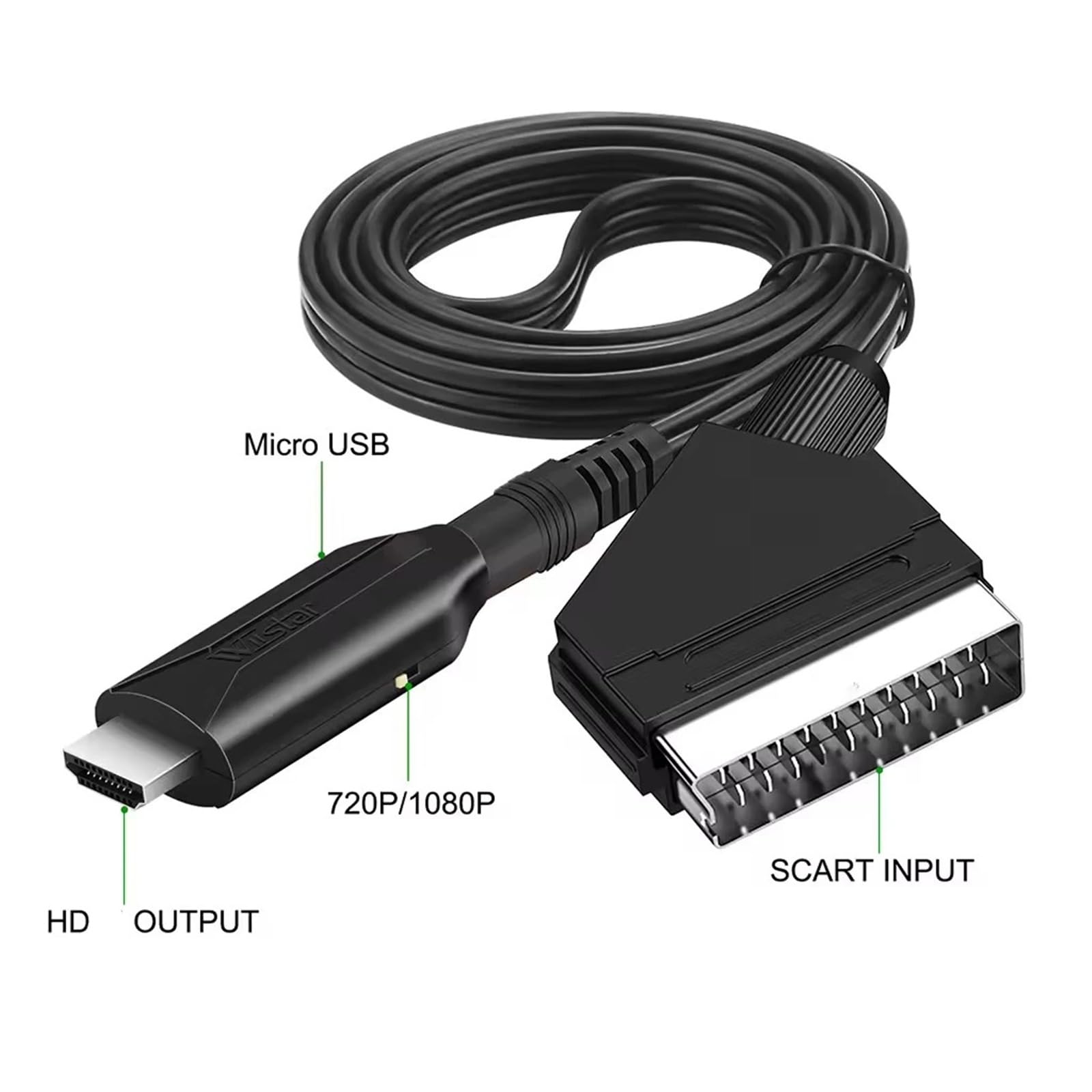 SCART-HDMI変換ケーブル ビデオ＆オーディオアダプタ - Scart To Hdmi のレビューと価格
